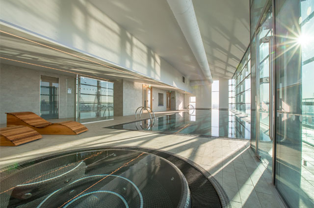 Refurbishment of prestigious 18th-floor residential block gym & swimming pool 6